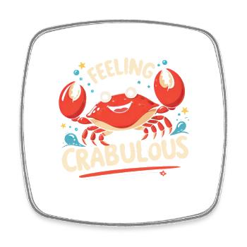 Feeling Crabulous - Viereckiger Kühlschrankmagnet - Weiß - Vorne