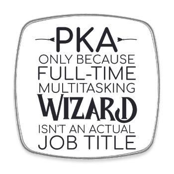 PKA Wizard Apotheke - Viereckiger Kühlschrankmagnet - Weiß - Vorne