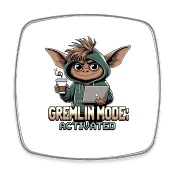 Mode Gremlin activé - Thème Gremlin amusant - Magnet carré - blanc - Devant