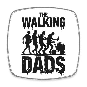 The Walking Dads – Enterrement de vie de garçon pour la fête des pères - Magnet carré - blanc - Devant