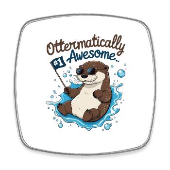 Otterliebe – Niedliches Geschenk für deinen Liebli - Viereckiger Kühlschrankmagnet - Weiß - Vorne
