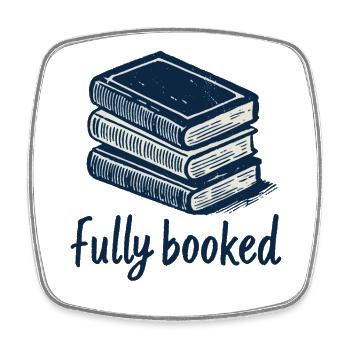 Retro Buch Design mit Spruch für Buchfan - Viereckiger Kühlschrankmagnet - Weiß - Vorne