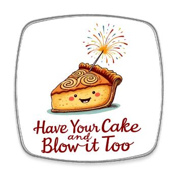 Sweet apple pie - Square fridge magnet - white - Front