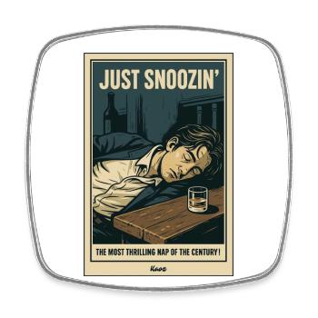 Ronfler simplement – la sieste du siècle - Magnet carré - blanc - Devant