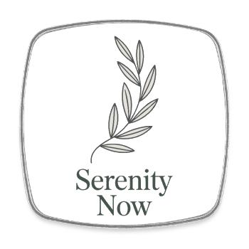 Serenity Now Saying Quote Branch Rest - Square fridge magnet - white - Front