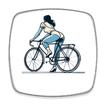 Design streetwear avec vélo de route pour les sportifs - Magnet carré - blanc - Devant