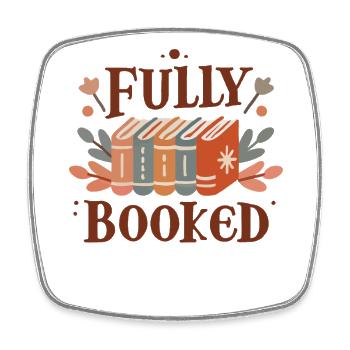 Florales Cottagecore Buch Design für Leseratte und - Viereckiger Kühlschrankmagnet - Weiß - Vorne