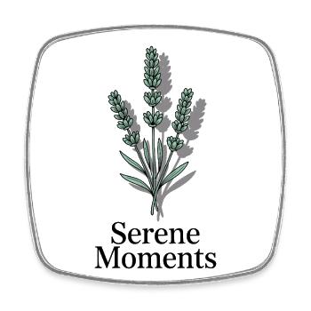 Moments sereins Lavande Calme - Magnet carré - blanc - Devant