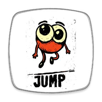 Spring Monster Energy on Two Legs - Square fridge magnet - white - Front