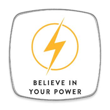 Blitz Believe in Your Power - Square fridge magnet - white - Front