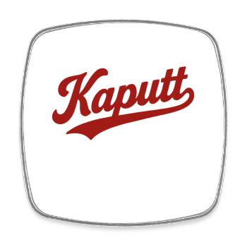 Broken lettering in retro look - Square fridge magnet - white - Front