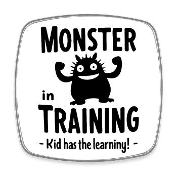 Monster Fun - Square fridge magnet - white - Front