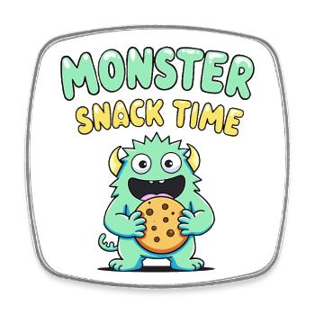 Monster Fun - Square fridge magnet - white - Front