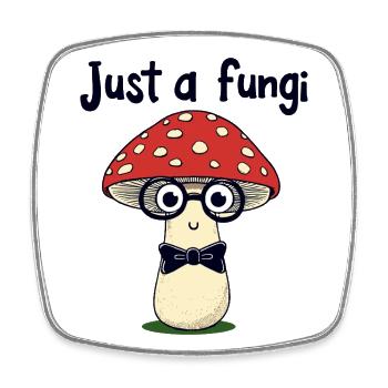 Juste un champignon - Drôle de champignon - Magnet carré - blanc - Devant
