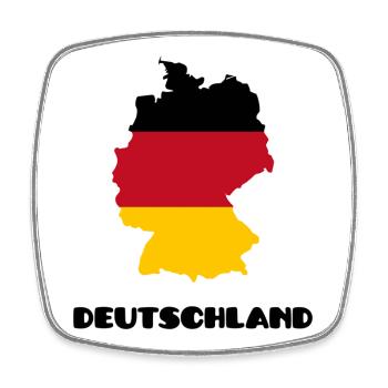 Deutschland - Magnet carré - blanc - Devant