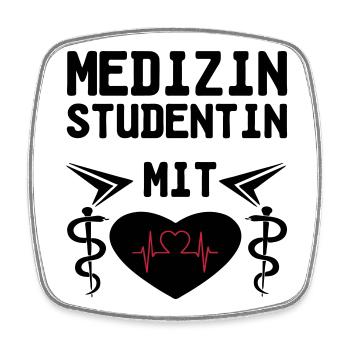 Medizinstudentin mit Herz Geschenk - Viereckiger Kühlschrankmagnet - Weiß - Vorne
