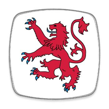 Scottish Lion - Square fridge magnet - white - Front