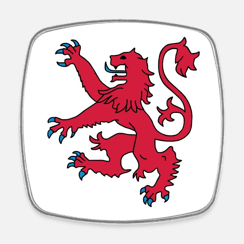 Scottish Lion - Square fridge magnet - white