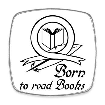 Born to read Books Geschenk Buch Leser - Viereckiger Kühlschrankmagnet - Weiß - Vorne