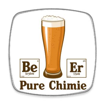 Pure chimie - Magnet carré - blanc - Devant