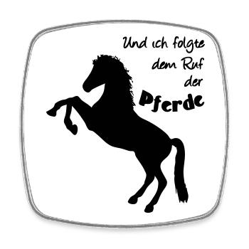 Ruf der Pferde Pferd Reiter Tier Reiten Geschenk - Viereckiger Kühlschrankmagnet - Weiß - Vorne