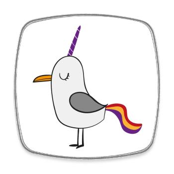 funny animals - Square fridge magnet - white - Front