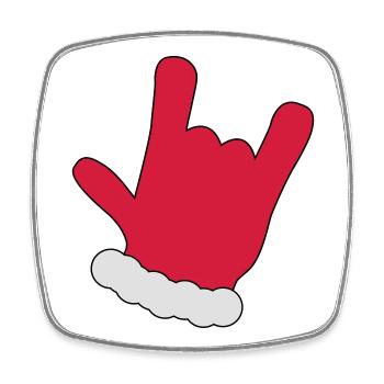 Christmas - Square fridge magnet - white - Front