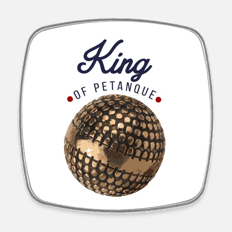 king of petanque - Square fridge magnet - white