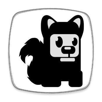 hund fuchs wolf - Square fridge magnet - white - Front