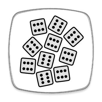 Dice - 60 years Birthday - Square fridge magnet - white - Front