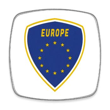 Europa Armoiries / Drapeau Cadeau Emblème Européen - Magnet carré - blanc - Devant