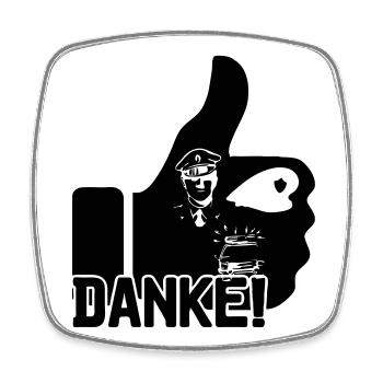 Danke Polizei Polizist Polizisten Spruch Geschenk - Viereckiger Kühlschrankmagnet - Weiß - Vorne