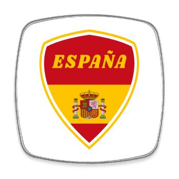 Spanien Wappen Flagge Geschenk - Viereckiger Kühlschrankmagnet - Weiß - Vorne