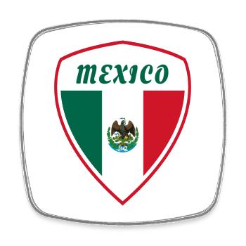 Mexique Armoiries drapeau Amérique centrale cadeau - Magnet carré - blanc - Devant