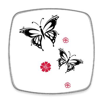 Butterflies Flowers Flowers Insects Summer - Square fridge magnet - white - Front