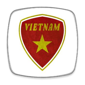 Vietnam Armoiries Vintage / Cadeau Hanoi drapeau - Magnet carré - blanc - Devant
