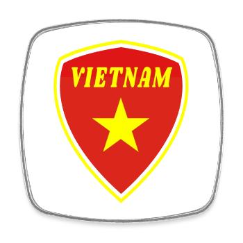 Vietnam Armoiries cadeau Hanoi Asie du Sud-Est Asie - Magnet carré - blanc - Devant