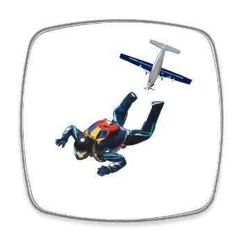 Skydiver - Square fridge magnet - white - Front
