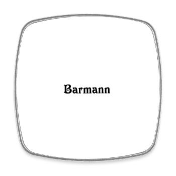 Barman - Alpha. Authentique. Aucun compromis - Magnet carré - blanc - Devant