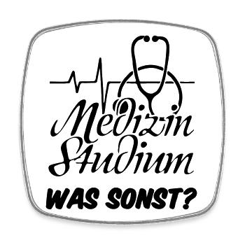 Medizinstudium Medizin Studium Geschenk - Viereckiger Kühlschrankmagnet - Weiß - Vorne