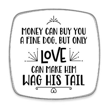 Dog lovers - Square fridge magnet - white - Front