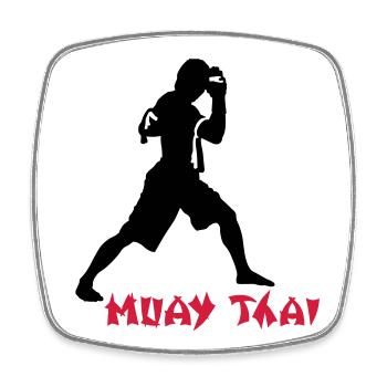 kickboxing_2 - Square fridge magnet - white - Front