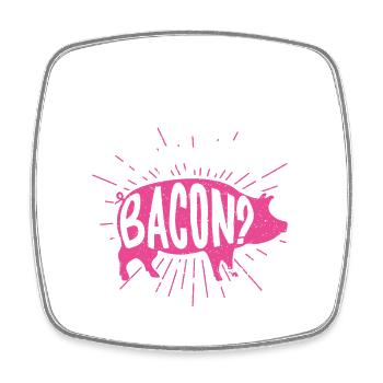 Whats Shakin Bacon - Viereckiger Kühlschrankmagnet - Weiß - Vorne