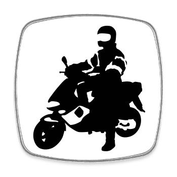 Scooter - Square fridge magnet - white - Front