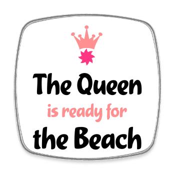 beach - Square fridge magnet - white - Front