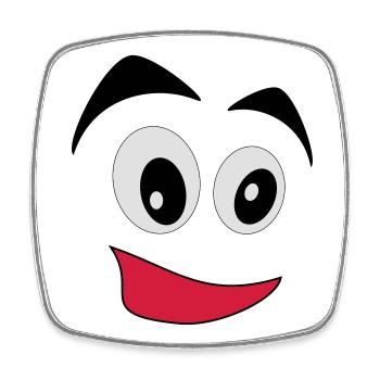 comic - Square fridge magnet - white - Front