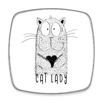 Chat Dame I Chat Maman I Cadeau De Chat I Maman - Magnet carré - blanc - Devant