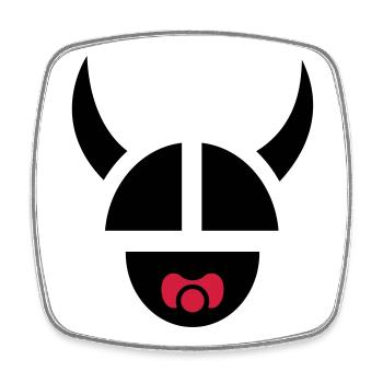Viking Child - Square fridge magnet - white - Front