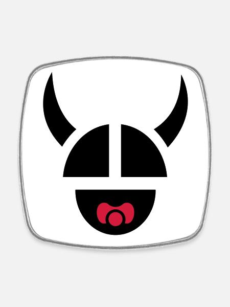 Viking enfant - Magnet carré - blanc