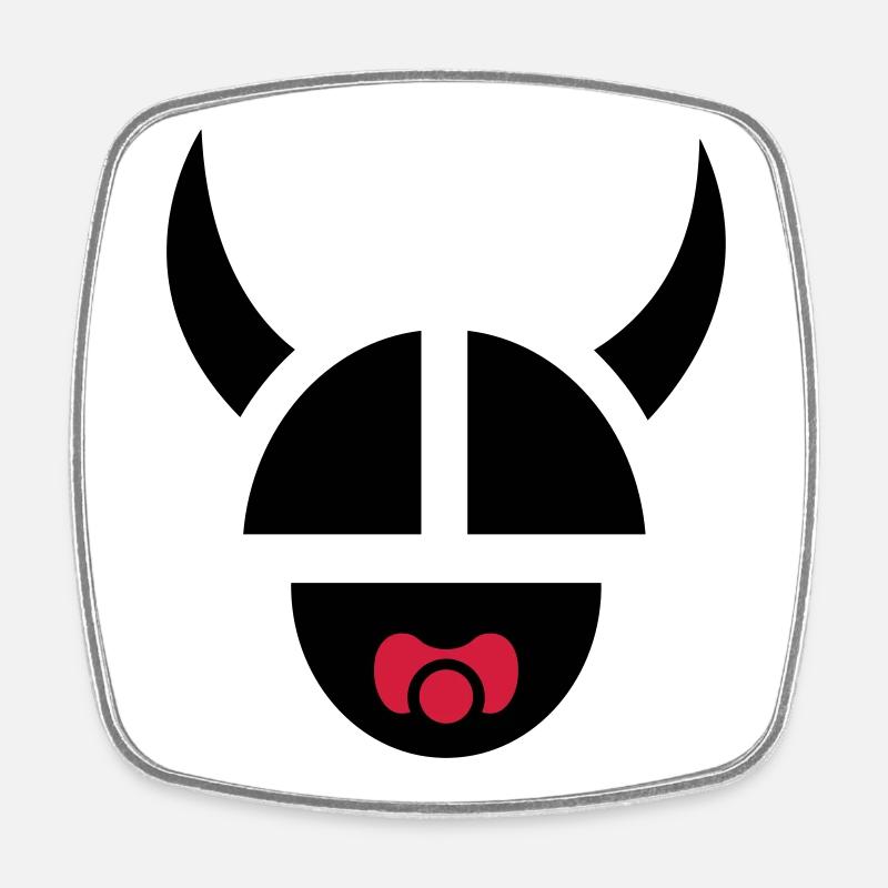 Viking Child - Square fridge magnet - white